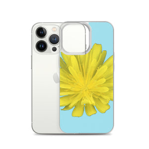 iPhone Case | Hawkweed Flower Yellow | Sky Blue Background