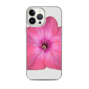 Phlox Flower Detail Pink | iPhone Case | Silver Background