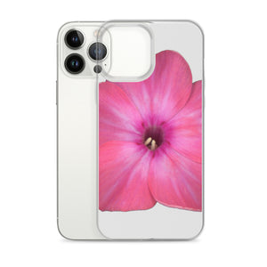 iPhone Case | Phlox Flower Detail Pink | Silver Background
