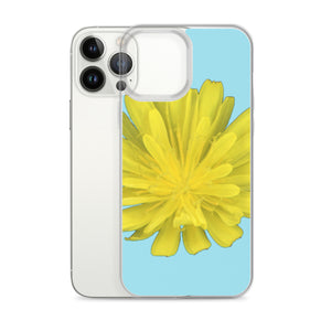 iPhone Case | Hawkweed Flower Yellow | Sky Blue Background