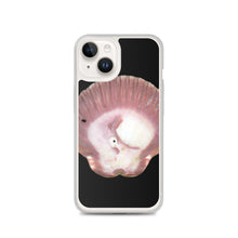 Load image into Gallery viewer, Scallop Shell Magenta Left Exterior | iPhone Case | Black Background
