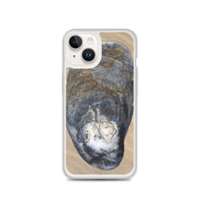 Load image into Gallery viewer, iPhone Case | Oyster Shell Blue Right Exterior | Sand Background
