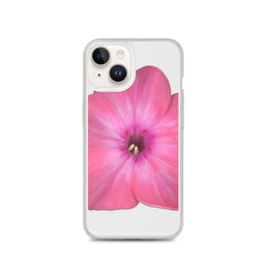 iPhone Case | Phlox Flower Detail Pink | Silver Background
