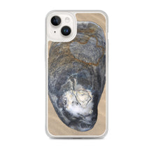 Load image into Gallery viewer, Oyster Shell Blue Right Exterior | iPhone Case | Sand Background
