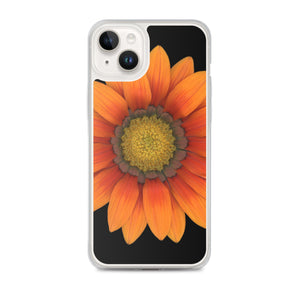 iPhone Case | Gazania Flower Orange | Black Background