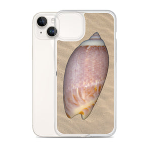 iPhone Case | Olive Snail Shell Brown Dorsal | Sand Background