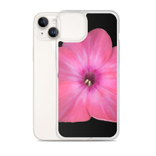 Load image into Gallery viewer, iPhone Case | Phlox Flower Detail Pink | Black Background
