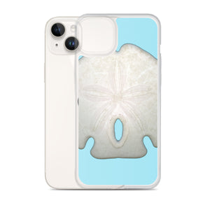 iPhone Case | Arrowhead Sand Dollar Shell Top | Sky Blue Background