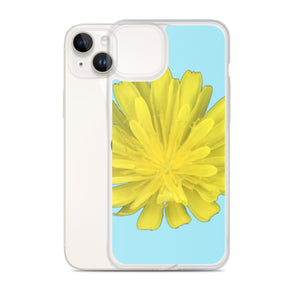 iPhone Case | Hawkweed Flower Yellow | Sky Blue Background