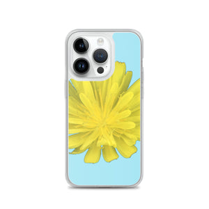 iPhone Case | Hawkweed Flower Yellow | Sky Blue Background