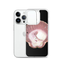 Load image into Gallery viewer, iPhone Case | Scallop Shell Magenta Left Exterior | Black Background
