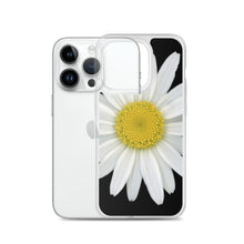 Load image into Gallery viewer, Shasta Daisy Flower White | iPhone Case | Black Background
