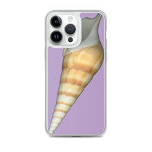 Load image into Gallery viewer, iPhone Case | Turrid Shell Tan Apertural | Lavender Background
