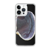 Load image into Gallery viewer, iPhone Case | Quahog Clam Shell Purple Right Interior | Black Background

