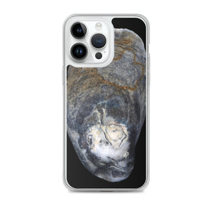 iPhone Case | Oyster Shell Blue Right Exterior | Black Background