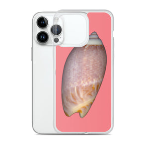 Olive Snail Shell Brown Dorsal | iPhone Case | Salmon Background