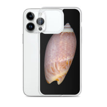 Load image into Gallery viewer, Olive Snail Shell Brown Dorsal | iPhone Case | Black Background
