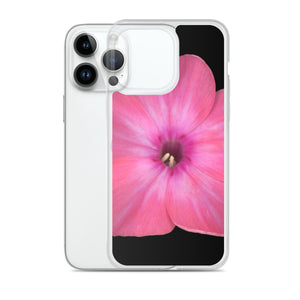 iPhone Case | Phlox Flower Detail Pink | Black Background