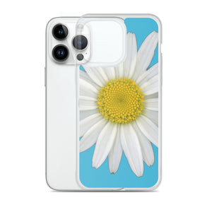 Shasta Daisy Flower White | iPhone Case | Pool Blue Background