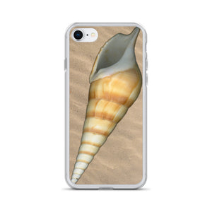 Turrid Shell Tan Apertural | iPhone Case | Sand Background