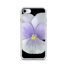 Load image into Gallery viewer, iPhone Case | Pansy Viola Flower Lavender | Black Background
