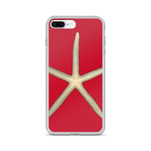 Load image into Gallery viewer, iPhone Case | Finger Starfish Shell Top | Red Background
