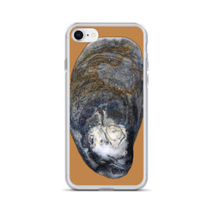 Oyster Shell Blue Right Exterior | iPhone Case | Camel Brown Background