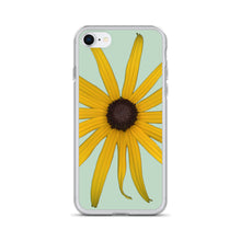 Load image into Gallery viewer, Black-eyed Susan Rudbeckia Flower Yellow | iPhone Case | Sage Background
