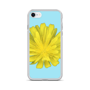 iPhone Case | Hawkweed Flower Yellow | Sky Blue Background