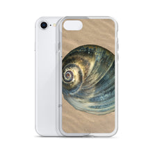 Load image into Gallery viewer, iPhone Case | Moon Snail Shell Blue Apical | Sand Background
