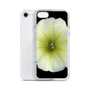 iPhone Case | Petunia Flower Yellow-Green | Black Background