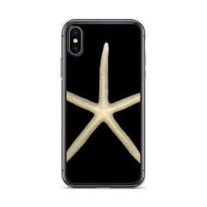 iPhone Case | Finger Starfish Shell Top |Black Background