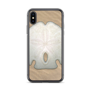 iPhone Case | Arrowhead Sand Dollar Shell Top | Sand Background