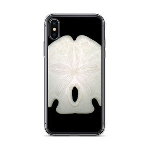 iPhone Case | Arrowhead Sand Dollar Shell Top | Black Background