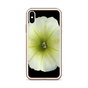 Petunia Flower Yellow-Green | iPhone Case | Black Background
