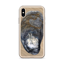 Load image into Gallery viewer, iPhone Case | Oyster Shell Blue Right Exterior | Sand Background
