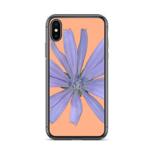 Load image into Gallery viewer, Chicory Flower Blue | iPhone Case | Peach Background
