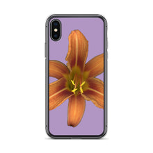 Load image into Gallery viewer, iPhone Case | Orange Daylily Flower | Lavender Background
