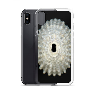 iPhone Case | Keyhole Limpet Shell White Exterior | Black Background