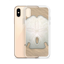 Load image into Gallery viewer, iPhone Case | Arrowhead Sand Dollar Shell Top | Sand Background
