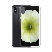 Load image into Gallery viewer, iPhone Case | Petunia Flower Yellow-Green | Black Background
