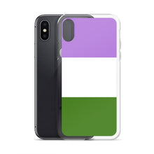 Load image into Gallery viewer, iPhone Case | Genderqueer Pride Flag | Lavender White Green
