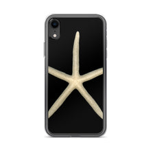 Load image into Gallery viewer, Finger Starfish Shell Top | iPhone Case | Black Background
