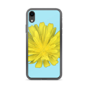 iPhone Case | Hawkweed Flower Yellow | Sky Blue Background