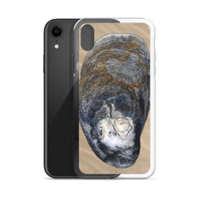 Load image into Gallery viewer, iPhone Case | Oyster Shell Blue Right Exterior | Sand Background
