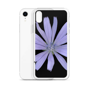 Chicory Flower Blue | iPhone Case | Black Background