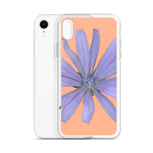 Chicory Flower Blue | iPhone Case | Peach Background