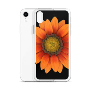 Gazania Flower Orange | iPhone Case | Black Background