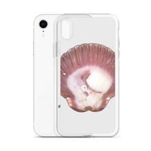 Load image into Gallery viewer, Scallop Shell Magenta Left Exterior | iPhone Case | Silver Background
