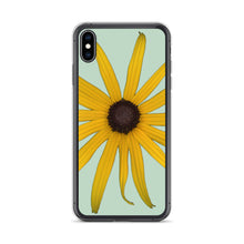 Load image into Gallery viewer, Black-eyed Susan Rudbeckia Flower Yellow | iPhone Case | Sage Background

